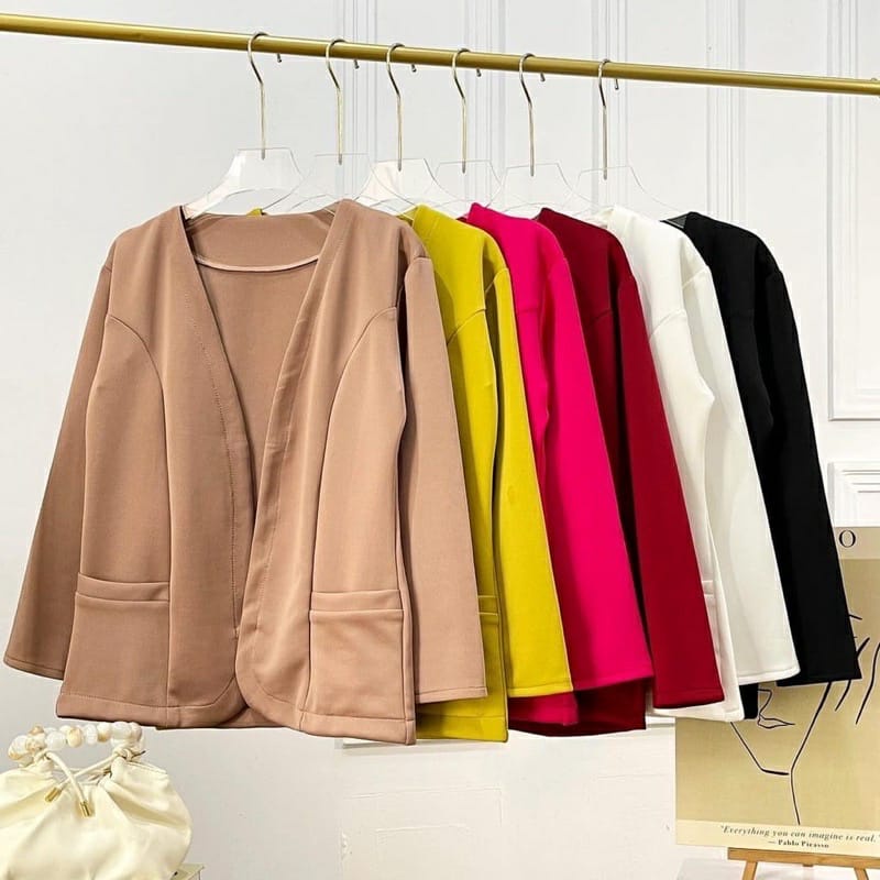Blazer Wanita Scuba Import – Blazer Scuba Outer Premium - Blazer Scuba Polos – Kiara Blazer Scuba