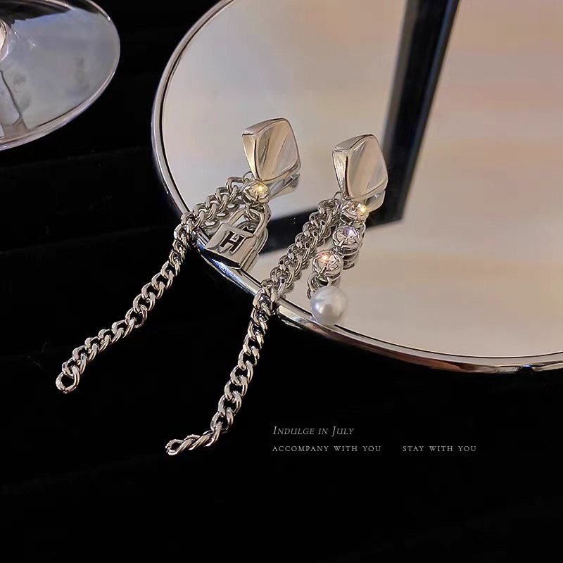 Anting Rumbai Bahan 925 Silver Needle Gaya Korea Untuk Wanita