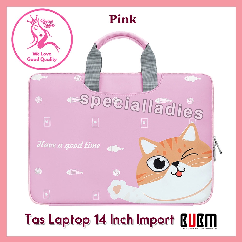 Tas Import Laptop Leptop Wanita Jinjing 14 Inch Waterproof Tahan Air Brand BUBM Original Have A Good