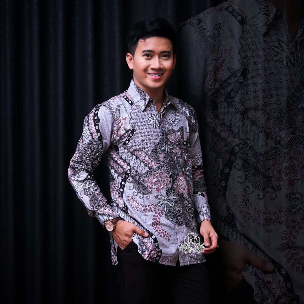 baju batik pria lengan panjang terbaru - kemeja batik pria kantor reguler fit - batik bimasakti - kemeja cowok