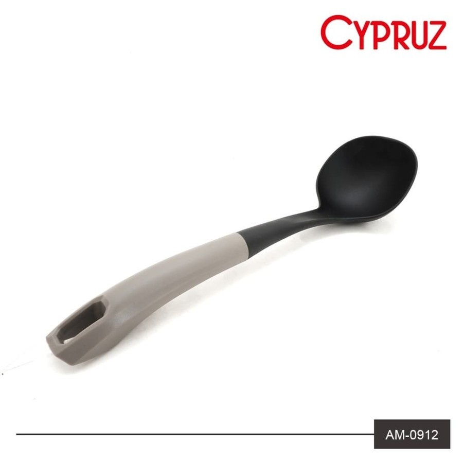 Cypruz AM-0912 Sendok Sayur Anti Gores Ladle Nylon Hitam Abu