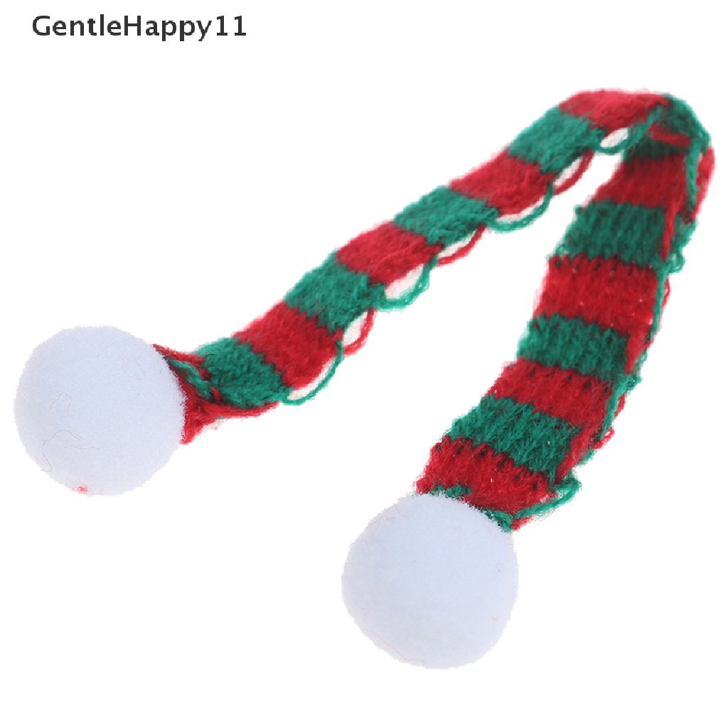 Gentlehappy1per6 1/12rumah Boneka Miniatur Topi Natal+Syal Aksesoris Rumah Boneka Decor id
