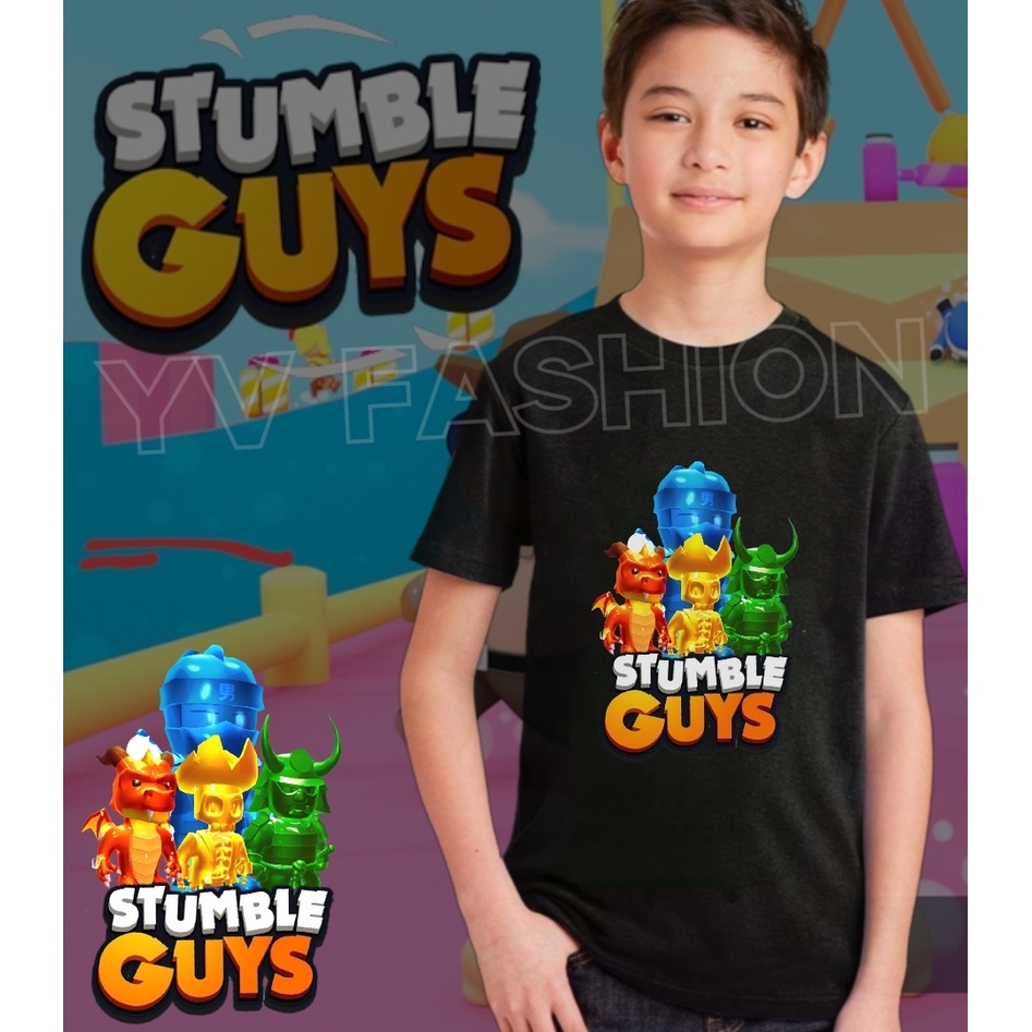 Atasan Baju Kaos Anak Stumble Guys Ninja Laki Laki Perempuan Umur 2 - 10 Tahun K211