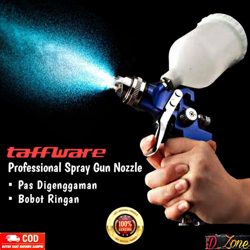 Taffware Professional Spray Gun Nozzle HVLP Airbrush Semprotan Cat Tabung Atas