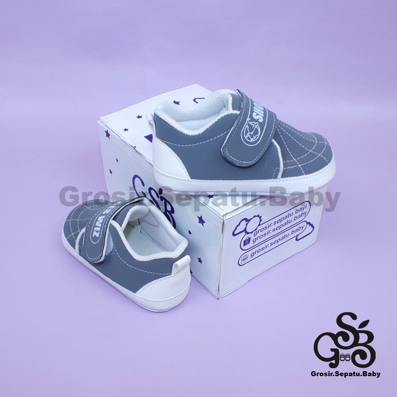 prewalker sepatu bayi laki laki perempuan umur 2 - 12 bulan model casual SPIDER polos ringan &amp; fleksibel