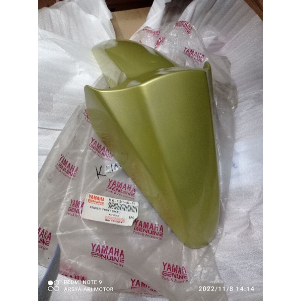 spakbor depan nuvo lele kuning original asli YGP% kode part 5LW- F1511-P1