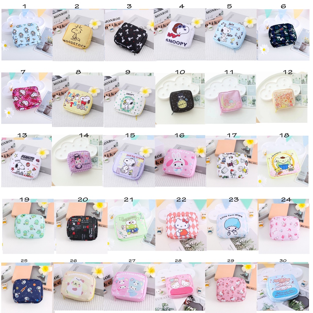 Dompet serbaguna pembalut kosmetik pouch karakter TU073 bear korea style