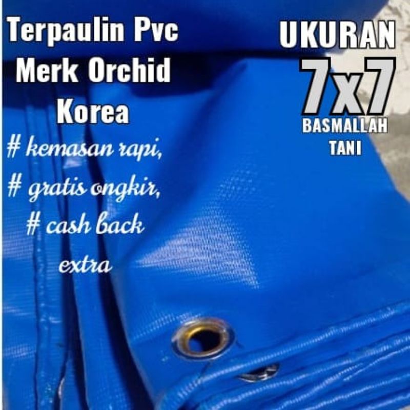 Terpaulin Pvc Merk Orchid Korea Ukuran 7x7 meter