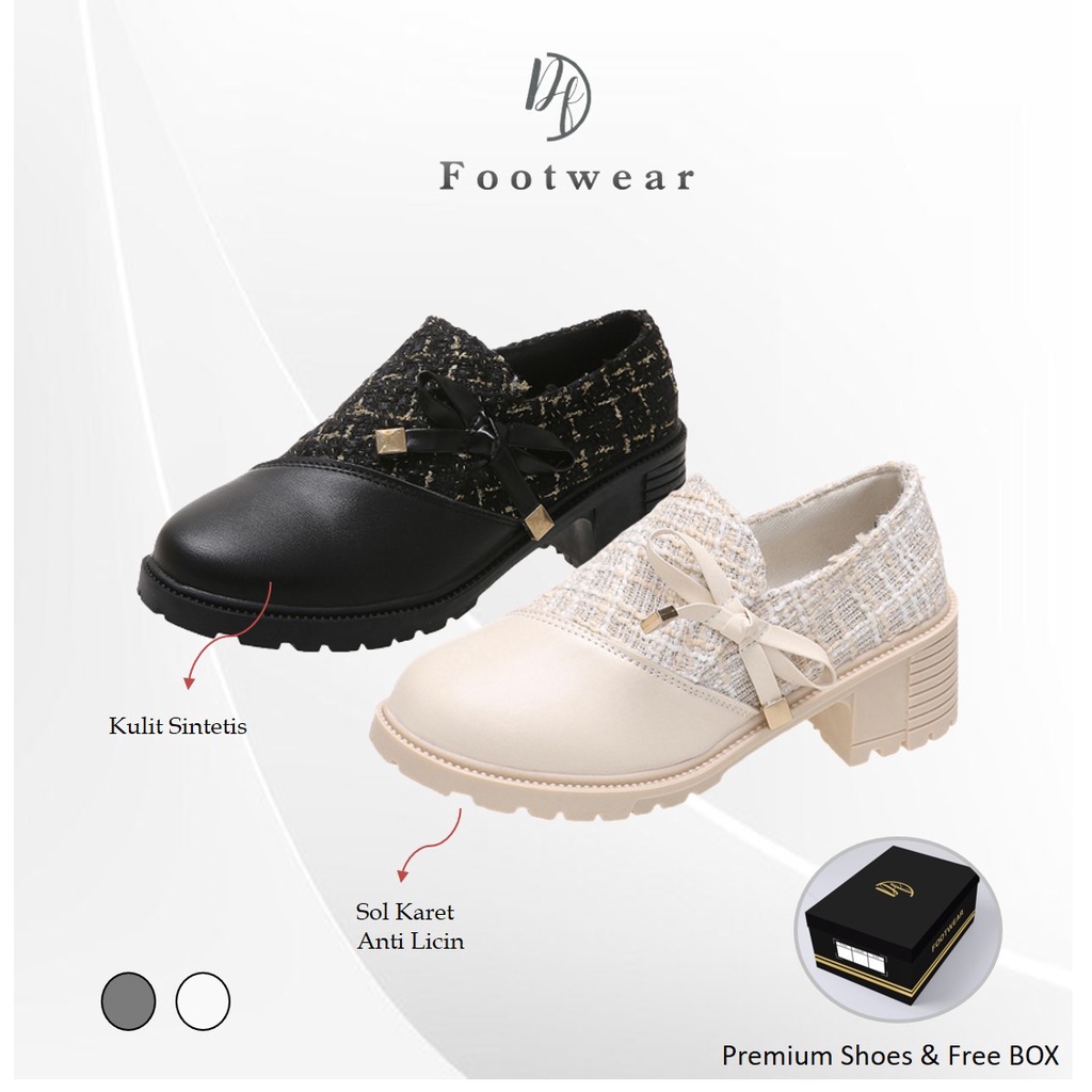 [DF FOOTWEAR] Sepatu Docmart / Sepatu Loafers Wanita / Sepatu Wanita Import Premium Quality DF 584