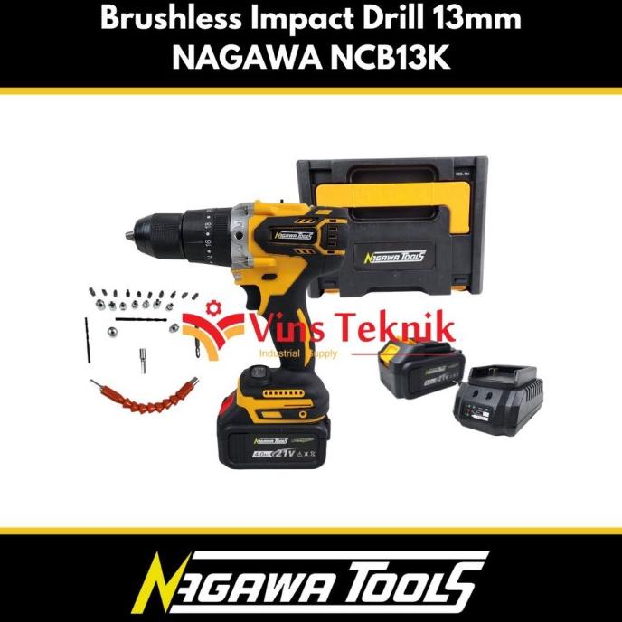 NAGAWA NCB13K MESIN BOR TEMBOK BATERAI CORDLESS IMPACT HAMMER DRILL EG846RE