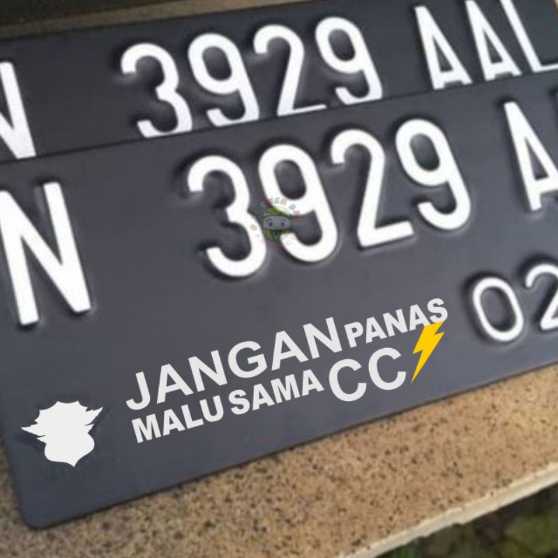 Sticker jangan panas malu sama cc cutting sticker kata kata viral motor