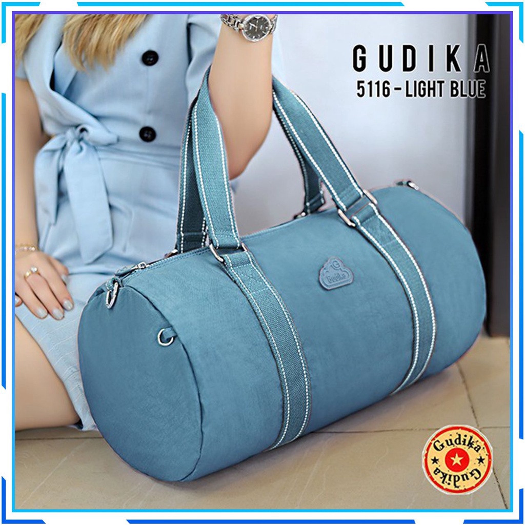 GUDIKA 5116 - Tas Gym Wanita Kekinian Import Original Terbaru Bahan Nilon Waterproof Anti Air Sling Bag Premium Korea bisa muat banyak barang banyak slot kocek terlaris - tas wanita - tas cewek - tas Gym - tas baju - gudika bag - tas gudika