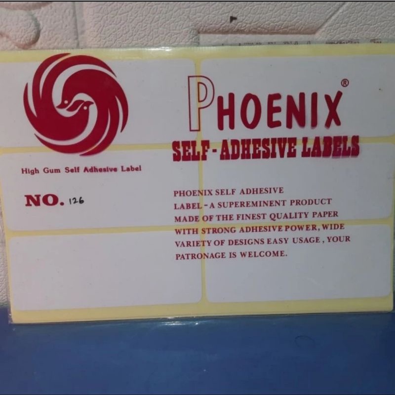 

Label Sticker / Label Sticker No 126 Phoenix (40 x 100 mm)