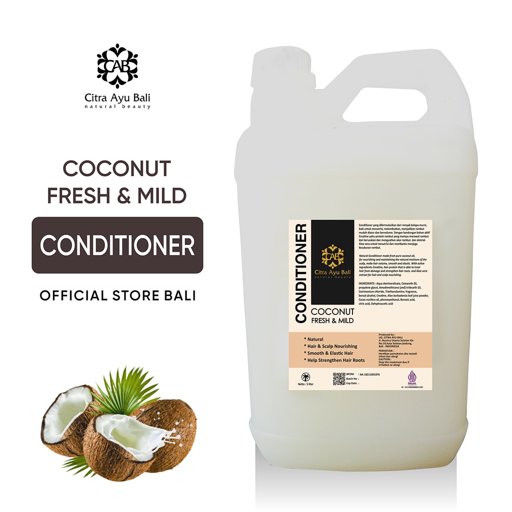 CAB Coconut Fresh & Mild Natural Conditioner 5 Liter - Citra Ayu Bali official Bali
