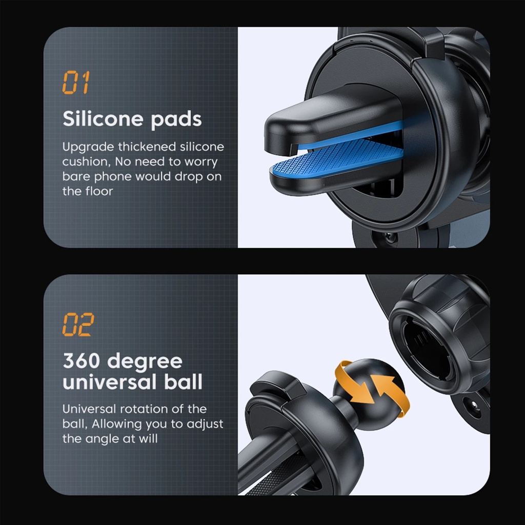 1pc Bracket Holder Handphone / GPS Universal Anti slip Untuk Ventilasi Ac Mobil