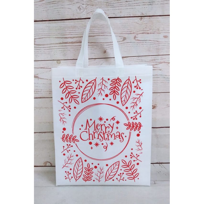

Goodie Bag Natal Tas Christmas Bag HLB CHRISTMAS LEAF 37x30x9
