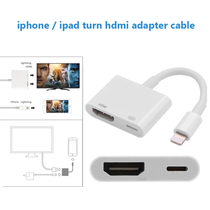 LIGHTING DIGITAL AV ADAPTER HDMI Cable For Lighting Male To HDMI Female Cable HD AV Adapter Cable FULL HD 1080P