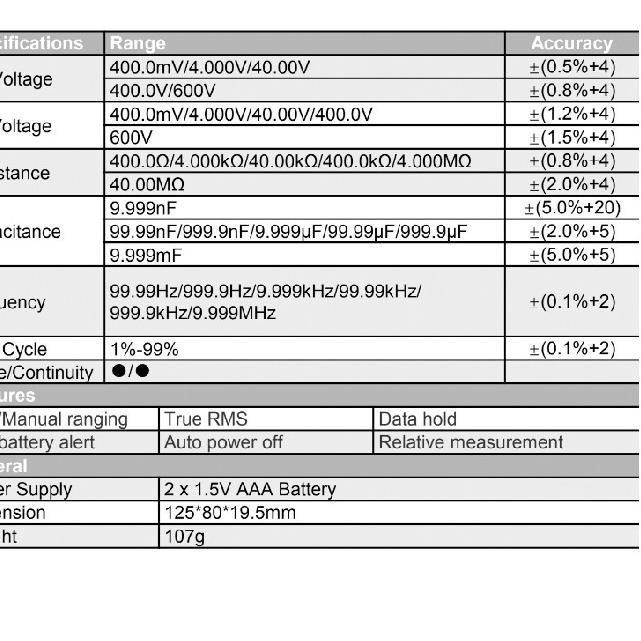 AVOMETER DIGITAL ZOTEK VC921 / MULTITESTER DIGITAL VC921 ORIGINAL