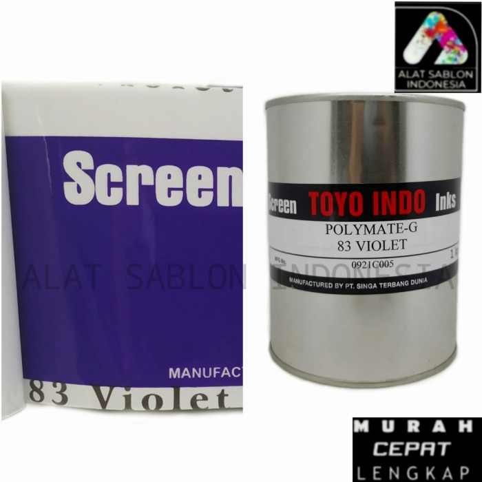 

TINTA TOYO POLYMATE VIOLET G83 UNGU TINTA SABLON PLASTIK 1KG