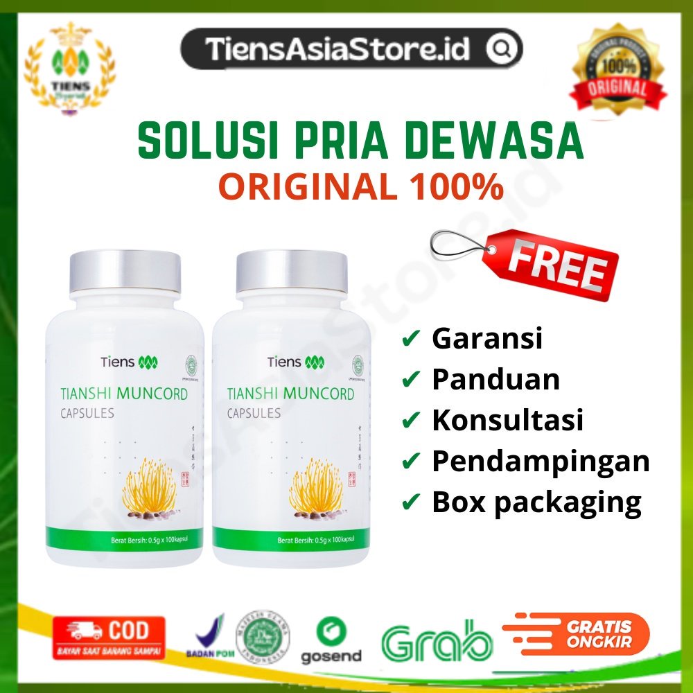 TIENS TIANSHI PENAMBAH SPERMA PRIA DEWASA MUNCORD MUNCHORD MUNCROD ORIGINAL 30 & 100 KAPSUL