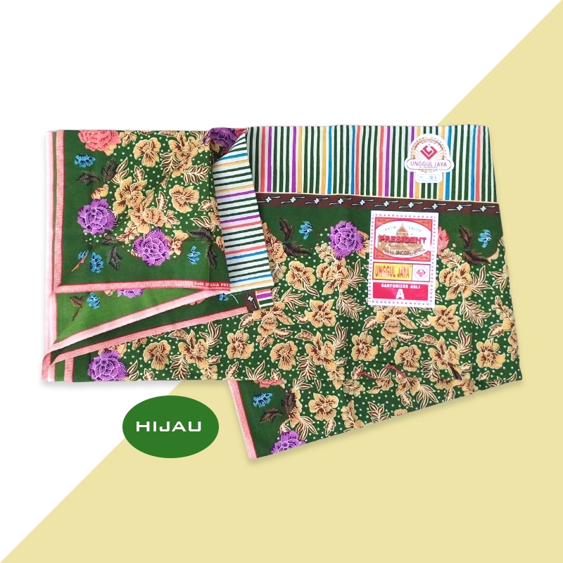 Kain Gendongan Bayi Samping Jarik Batik Tradisional President Unggul Jaya Kualitas Premium 255x90cm Corak Bunga