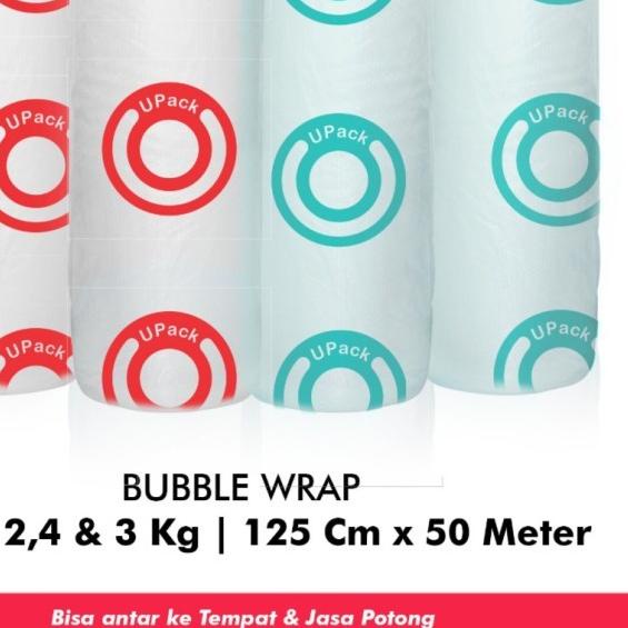

Bubble Wrap UPack 125 cm x 50 Meter 2,3 kg - 3kg, Bening