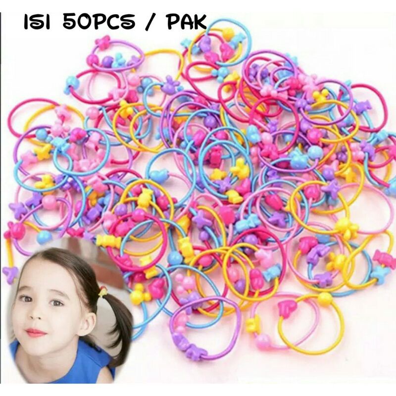 50 pcs ikat rambut anak / karet rambut anak