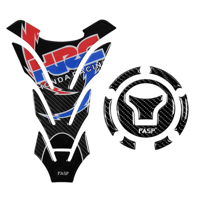 Hrc Stiker Tangki Bensin Motor Honda CBR / CB190 300 400 500 650 1000 arbon fiber Reflektif