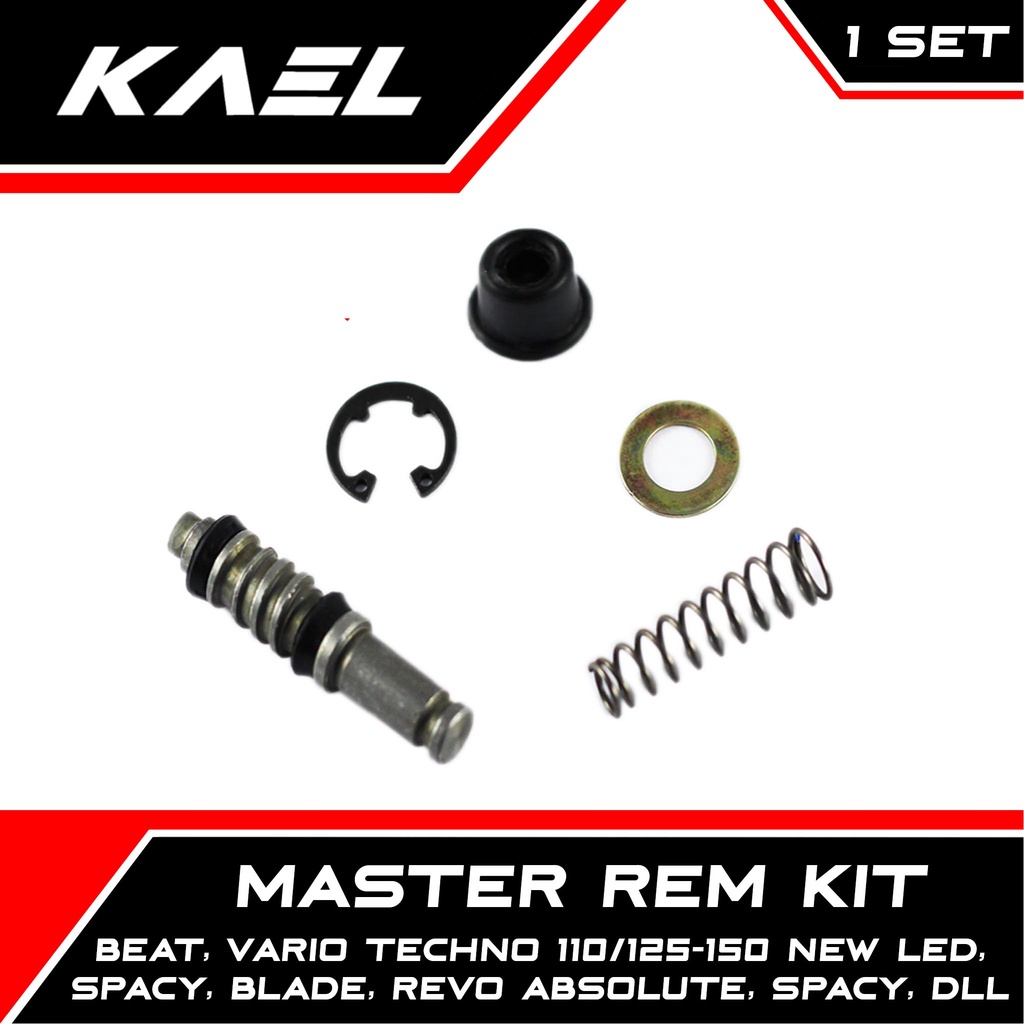Master Rem Kit Honda Beat Carbu-FI-Pop-eSP/Vario Techno 110-125-150 New LED 2015-2018/Spacy/Supra X 125 FI-Helm In/Blade/Revo Absolute-F1 Fit/PCX 125-150 CBU 2012-2017 Seal-Sil Karet Repair Kit Cakram Set KVY
