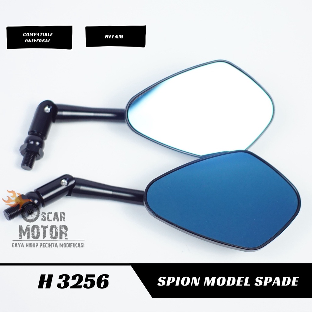 KACA SPION MOTOR MODEL DAUN REAR MIRROR SPADE MODEL SEPION DAUN UNIVERSAL   By Mega_Racing