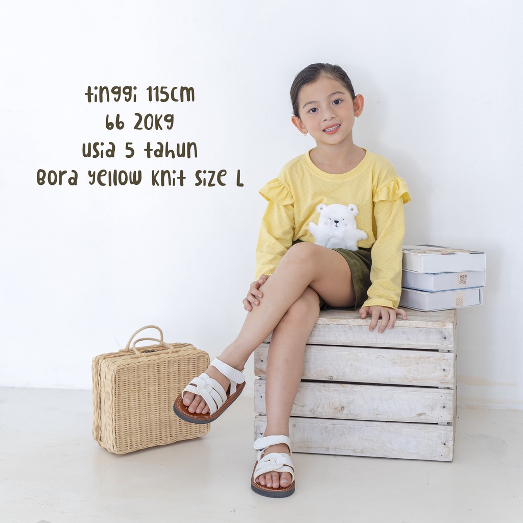 BORA - Atasan Lengan Panjang Anak Kaos Ruffle Sleeve Pastel Macaron KADO ULANG TAHUN BAYI MURAH