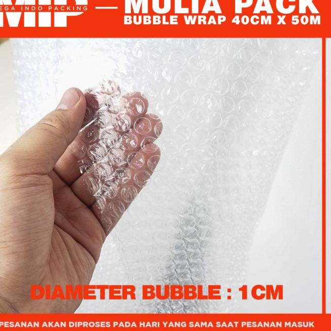 

BUBBLE WRAP ROLL 40CM X 50 METER HITAM PUTIH BUBLE WRAP MULIAPACK - MP ORG 40 Putih