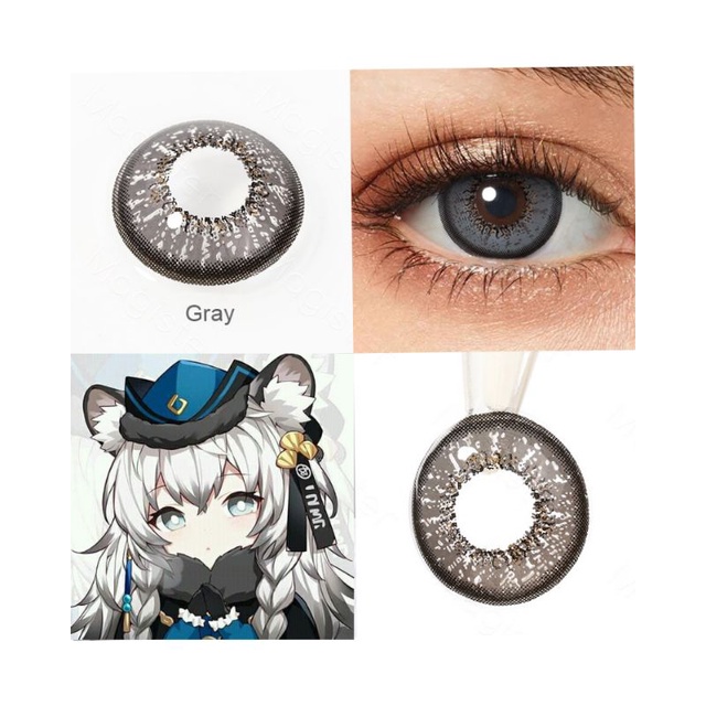 Softlens / Lensa Kontak Anime Cosplay warna Flame Gray