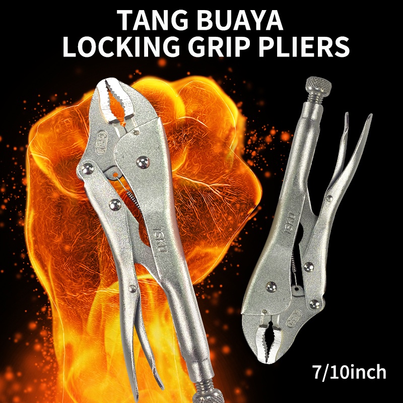 ISKU Tang Buaya Tang Buaya 7、10 Inch 225mm Tang Jepit Locking Plier Vice Grip Bahan Kuat