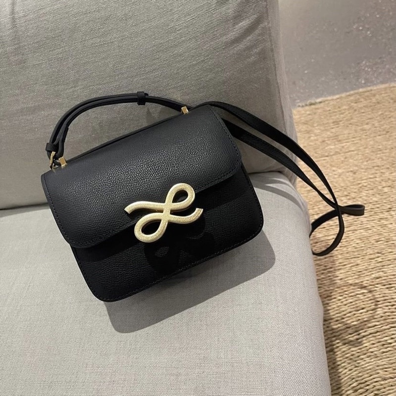 NEW Little Bunny Bag Thailand Epsom Timeless 18cm Simple Life Black (REAL LEATHER) Best Price