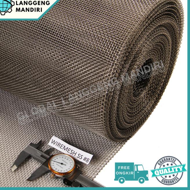 WIRE MESH 8 STAINLESS (304) 1MX1M / WIREMESH #8 AYAKAN STAINLESS - 0.4MM