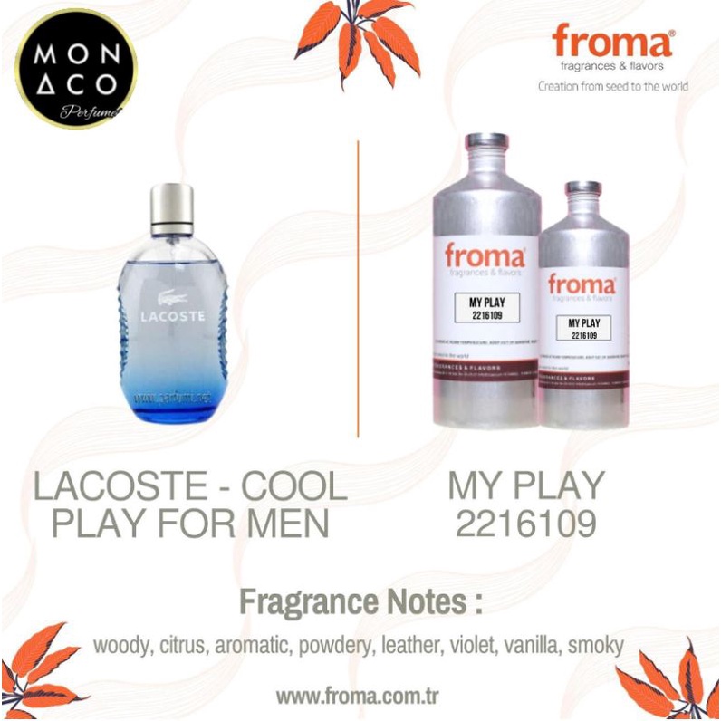 BIBIT PARFUM LAC0STEE COOL PLAY BY FROMA - ASLI 100%