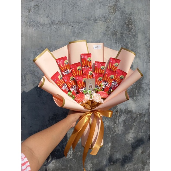 

Buket pokky mix mini glod