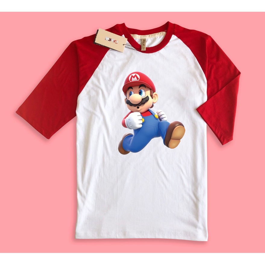 Kaos Raglan Super Mario 3D Character Mario
