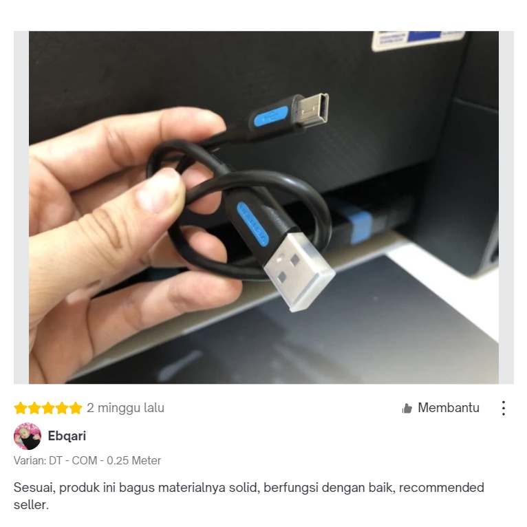 Vention Kabel Data Mini USB Type B Harddisk HDD HARD DISK 2M 3M