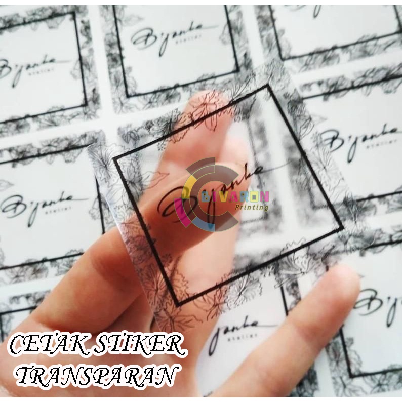 

CETAK / CUTTING stiker vinyl transparan A3