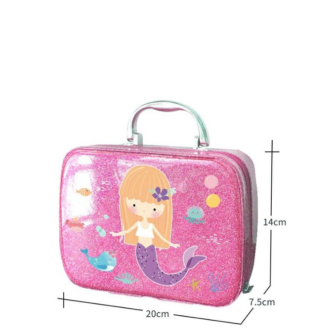 Mainan Make Up Set Bag Mermaid / Children Pretend Plays Make Up Kit Set / Mainan Kosmetik Kecantikan Anak / Kotak Make Up Set