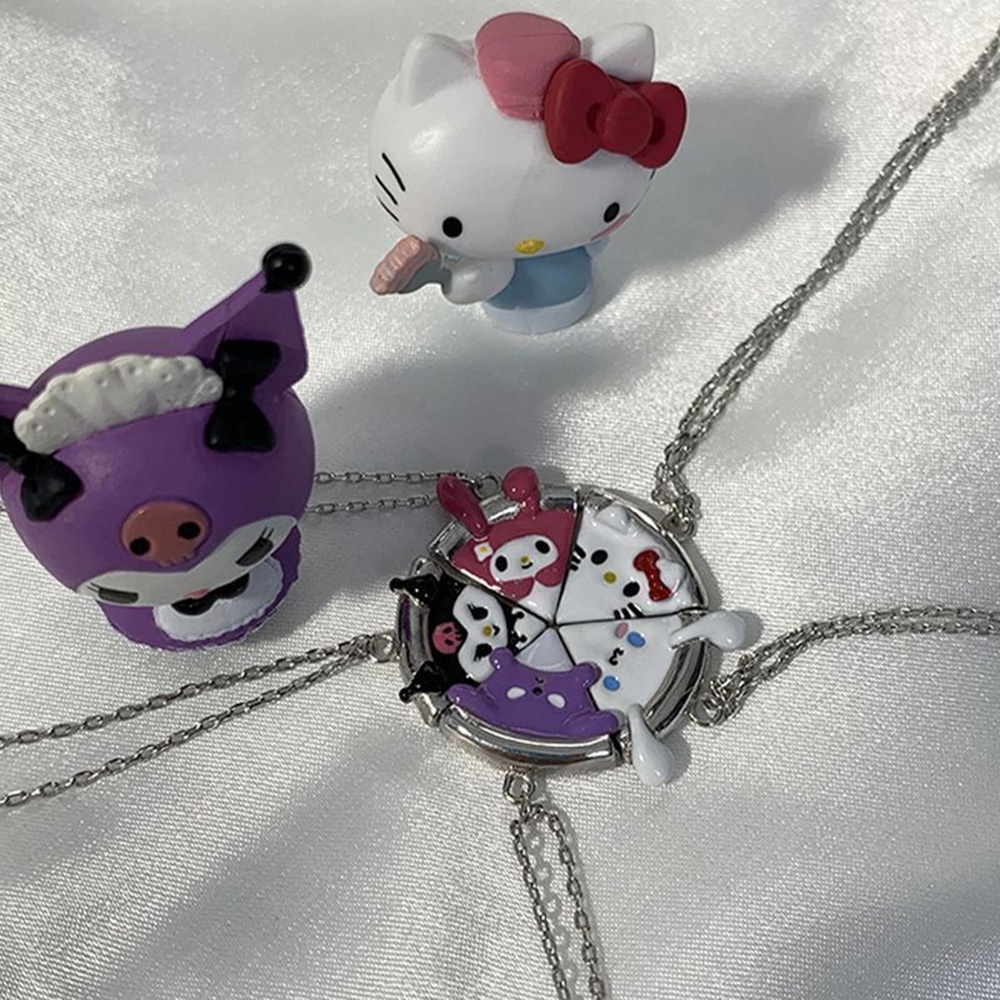 1pc Kalung Rantai Choker Klavikula Dengan Liontin Kartun Kuromi Magnetik Untuk Hadiah