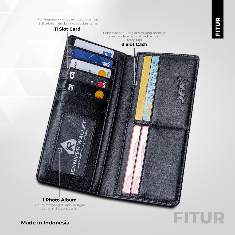 JFR Treasure Wallet - Dompet Panjang Pria Bahan Kulit Premium JP49 Image 2