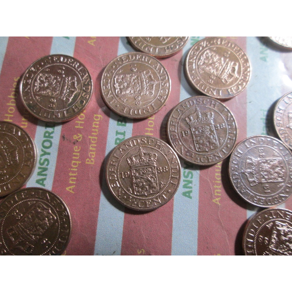 koin benggol 0.5 cent 1938 nederlandsch indie iklan m103