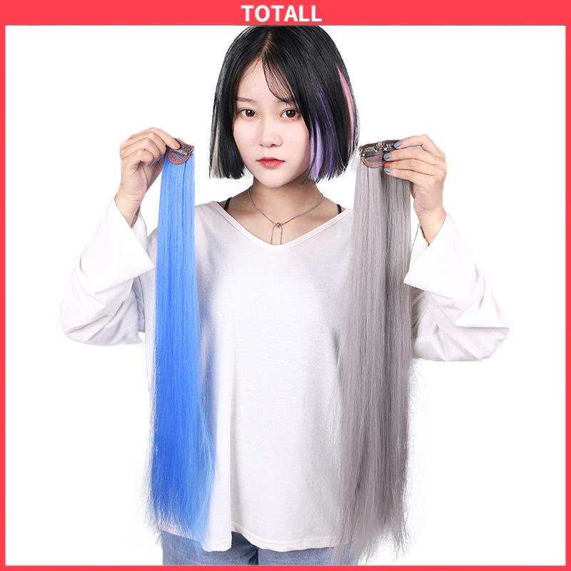 COD Wig Rambut Palsu Colourful Extention Wig Rambut Palsu Wanita Aksesoris Wanita-Totall