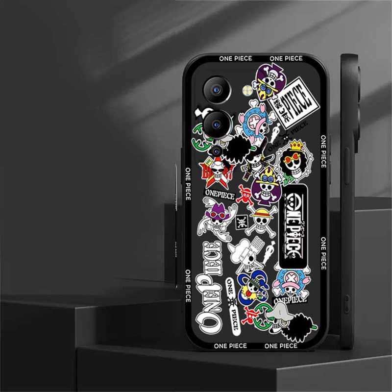 Casing Silikon OPPO A17 A16 Reno 8T A57 2022 A15 A77S A16K A54 A53 A12 A5S A7 A3S A11k A31 A52 A92 A94 A37 F9 A1K Reno 7 6f Motif Pirate King