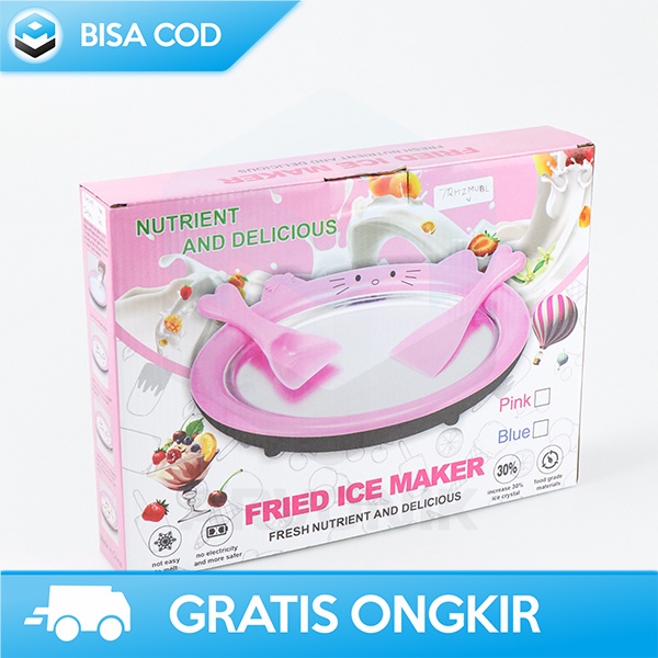 ALAT PEMBUAT ES KRIM ROLL FRIED ICE MAKER MINI PORTBALE TANPA LISTRIK