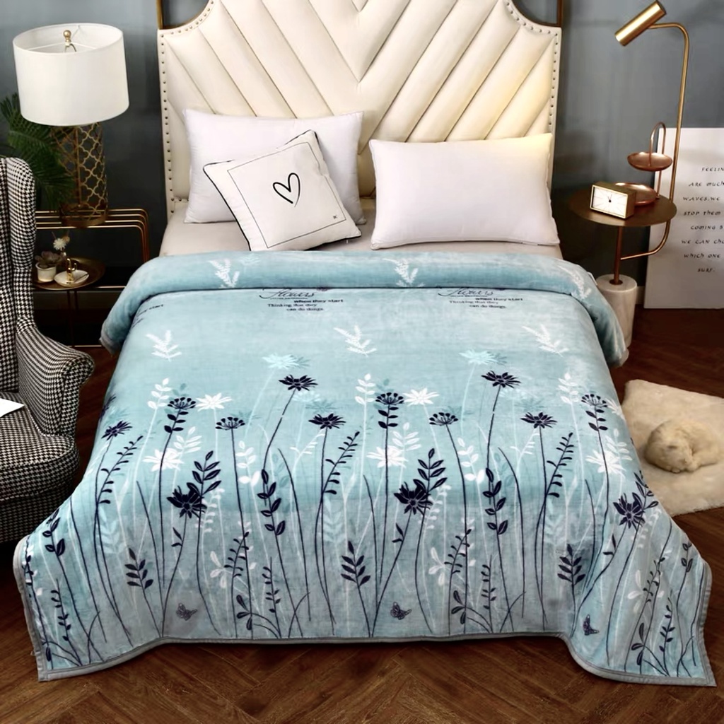 Selimut Bulu Dewasa Uk 140x200 Motif Dandelion