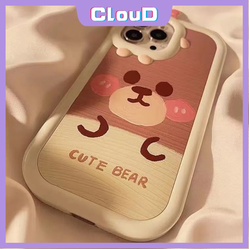 Soft Case Beruang Kartun Lucu Samsung A14 A04S A12 A50s A30s A52 A31 M32 A03s A23 A50 A13 A22 M22 A02s A33 A32 A53 A73 A11 A21s A71 A53 A03 A51 A52s 3D Bow Little Monster Lens Cover